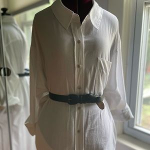 Vintage Lejon black leather calfskin belt